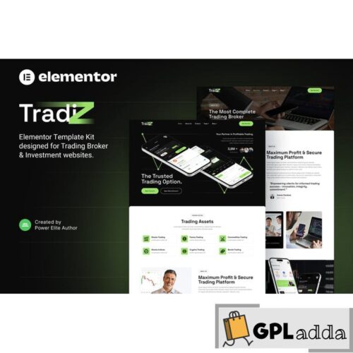 Tradiz - Trading Broker & Investment Elementor Template Kit