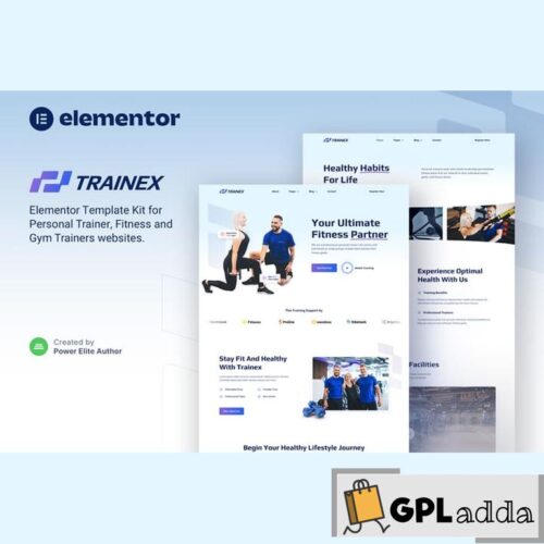 Trainex - Personal Trainer & Fitness Elementor Template Kit