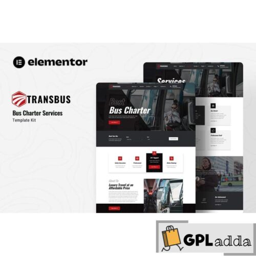 Transbus - Bus Charter Service Elementor Template Kit