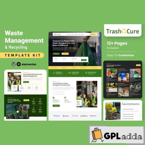 Trashcure - Waste Management & Recycling Service Elementor Template Kit