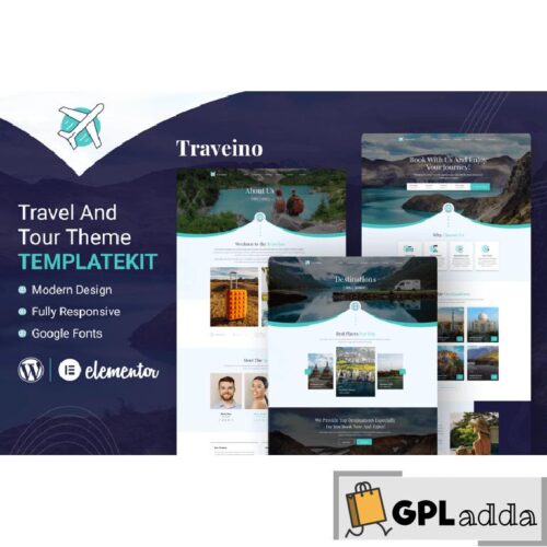 Traveino - Travel Agency Elementor Template Kit