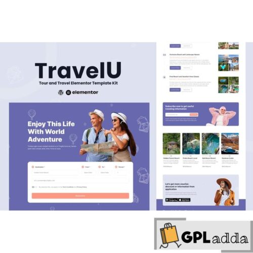 TravelU - Tour & Travel Elementor Template Kit