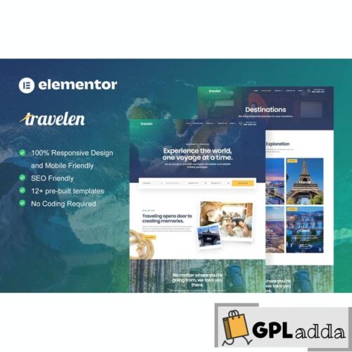 Travelen - Travel & Tour Agency Elementor Pro Template Kit