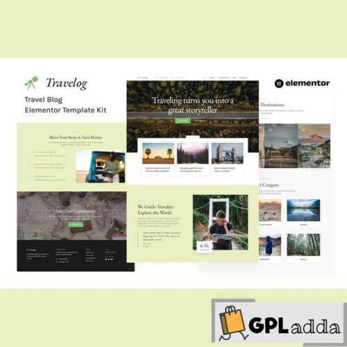 Travelog - Travel Blog Elementor Template Kit