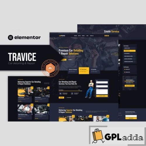 Travice - Car Detailing Service & Car Repair Elementor Template Kit