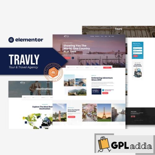 Travly - Tour & Travel Agency Elementor Template Kit