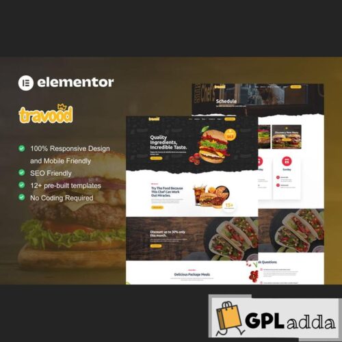 Travood - Food Truck & Street Food Elementor Pro Template Kit