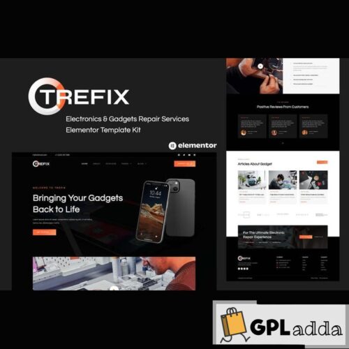 Trefix - Electronics & Gadgets Repair Services Elementor Template Kit