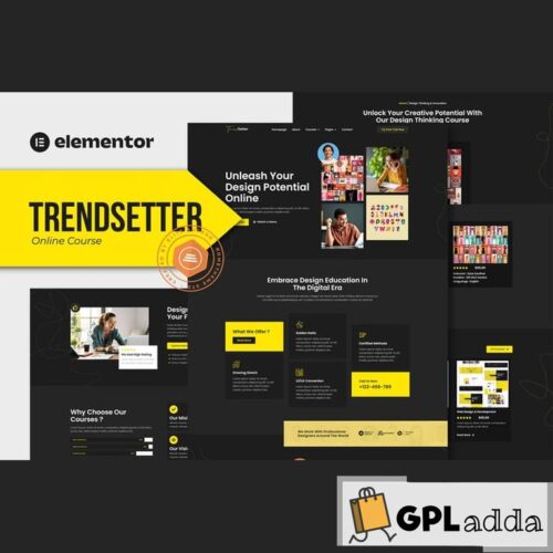 Trendsetter - Online Design Courses Elementor Pro Template Kit