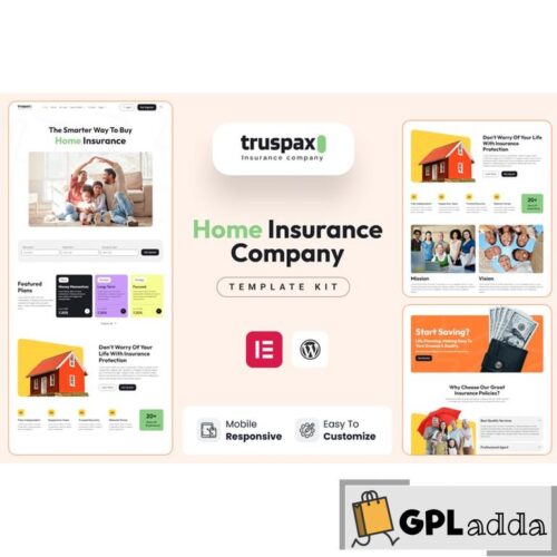 Truspax - Insurance Agency Elementor Template Kit