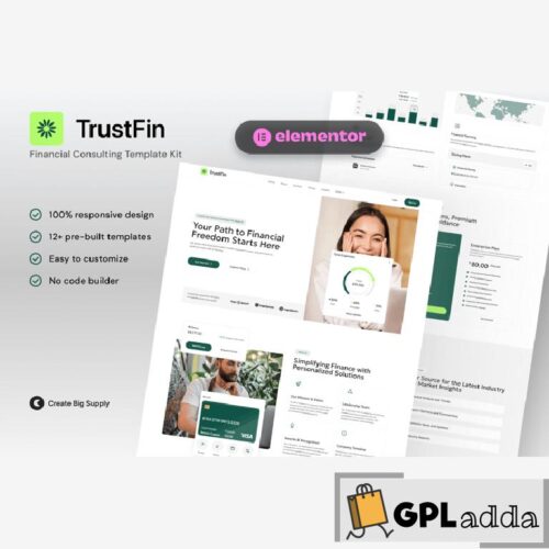 TrustFin - Financial Consulting Elementor Template Kit