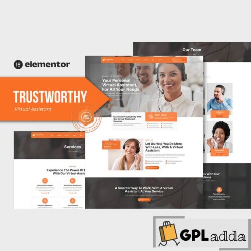 Trustworthy - Virtual Assistant Business Elementor Template Kit