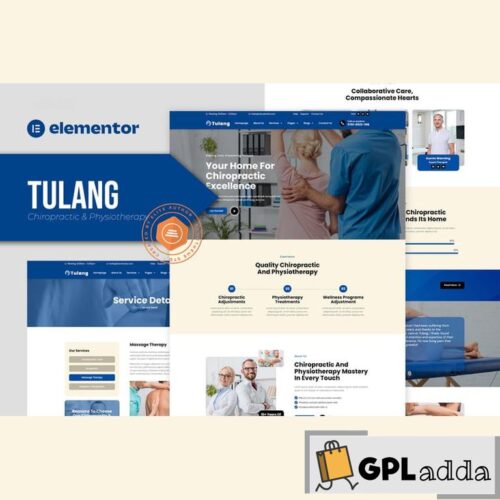 Tulang - Chiropractic & Physiotherapy Elementor Pro Template Kit