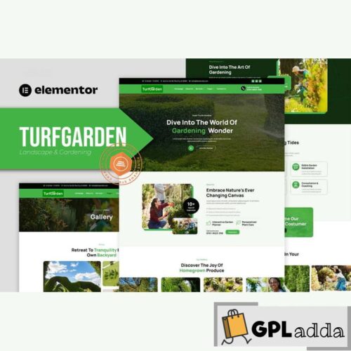 Turfgarden - Landscape & Gardening Elementor Template Kit