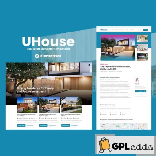 UHouse - Real Estate Elementor Template Kit