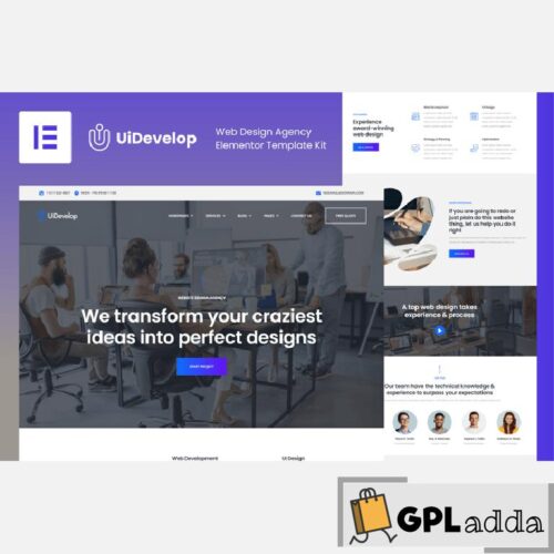 UiDevelop - Web Design Agency Elementor Pro Template Kit