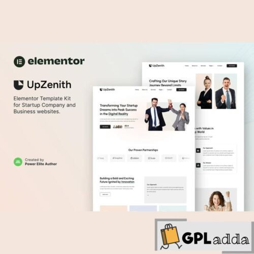 UpZenith - Startup Company & Business Elementor Template Kit