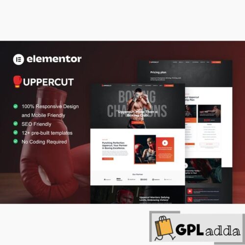 Uppercut - Boxing School & Martial Arts Elementor Pro Template Kit