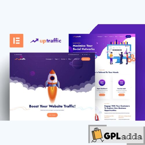 Uptraffic - Digital Marketing Agency Elementor Pro Template Kit