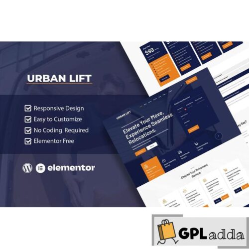 UrbanLift - Moving Company Service Elementor Template Kit