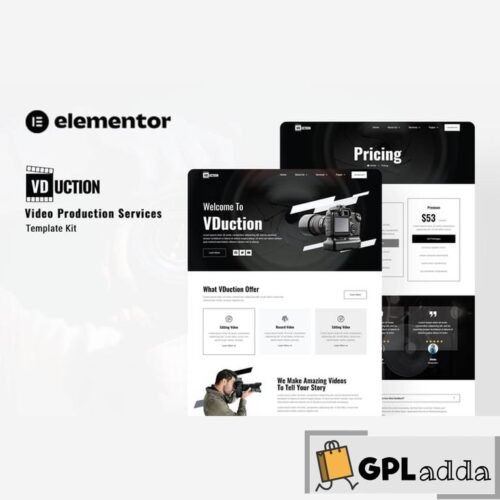 VDuction - Video Production Service Elementor Template Kit