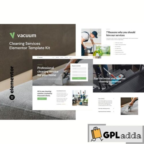 Vacuum - Cleaning Services Company Elementor Template Kit