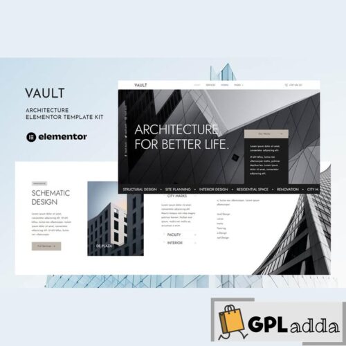 Vault - Architecture Interior Elementor Template Kit