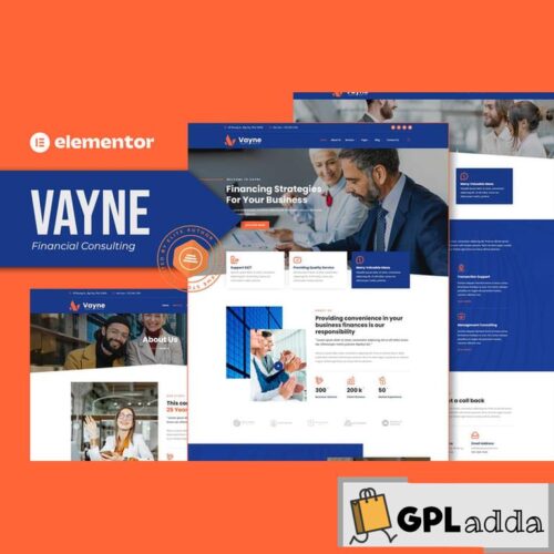 Vayne - Financial Consulting Elementor Template Kit