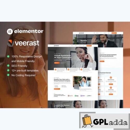 Veerast - Virtual Assistant Service Elementor Pro Template Kit