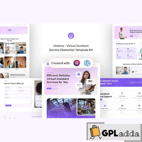 Veetraa - Virtual Assistant Service Elementor Template Kit