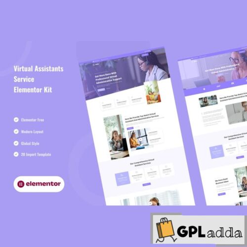 Veha - Virtual Assistant & Administrative Elementor Template Kit