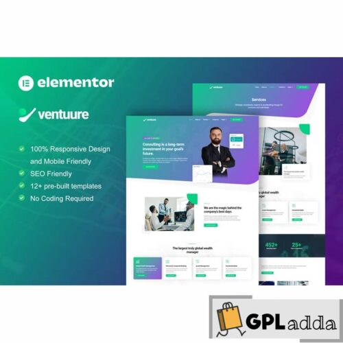 Ventuure - Business Consulting & Investment Elementor Template Kit