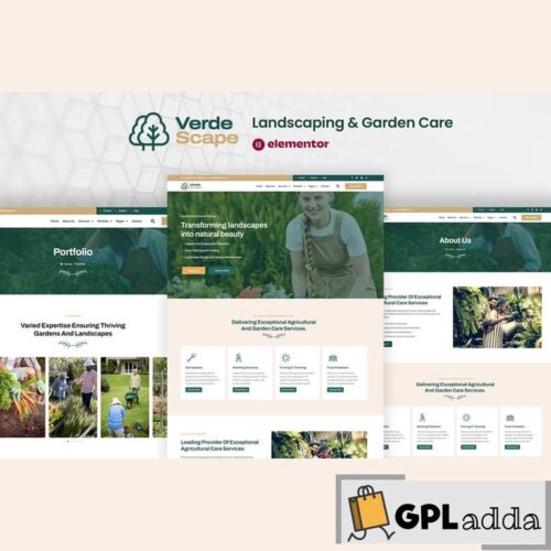 VerdeScape - Landscaping & Garden Care Elementor Pro Template Kit