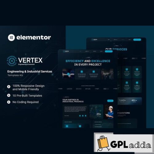 Vertex - Engineering & Industrial Services Elementor Template Kit