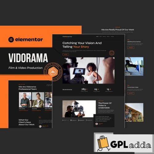 Vidorama - Film & Video Production Service Elementor Template Kit