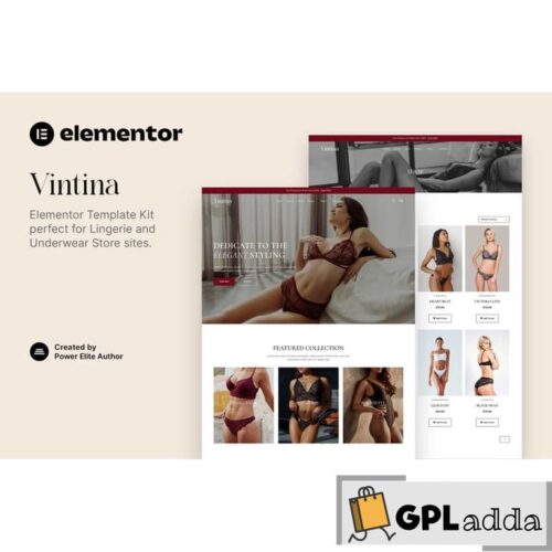 Vintina - Lingerie & Underwear Store Elementor Template Kit