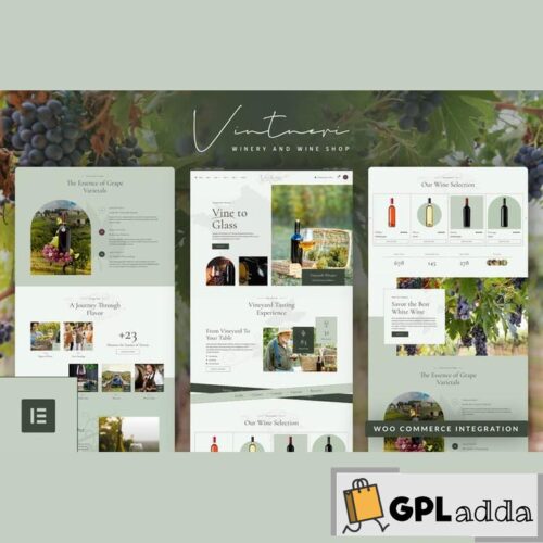 Vintneri - Wine Shop & Winery Elementor Pro Template Kit