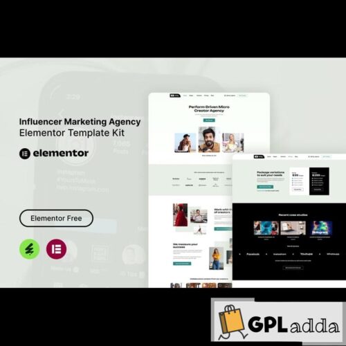 Virly - Influencer Marketing Agency Elementor Template Kit