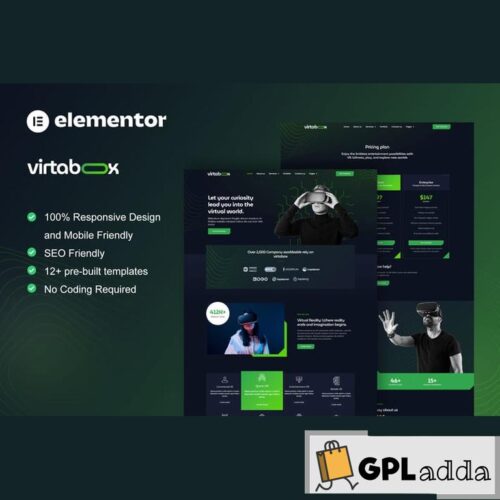 VirtaBox - Virtual Reality Services Elementor Template Kit