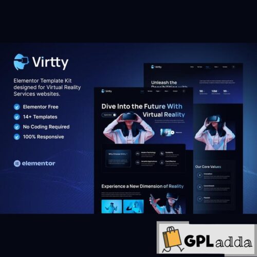 Virtty - Virtual Reality Services Elementor Template Kit