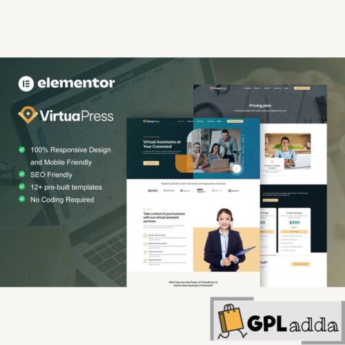 VirtuaPress - Virtual Assistant Service Elementor Template Kit