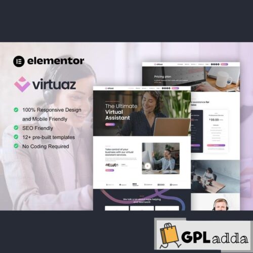 Virtuaz - Virtual Assistant Business Elementor Template Kit