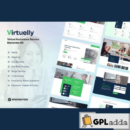 Virtuelly - Virtual Assistant Service Elementor Template Kit