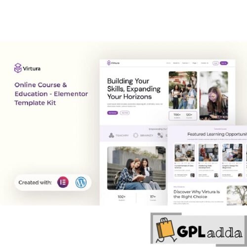 Virtura - Online Course & Education Elementor Template Kit