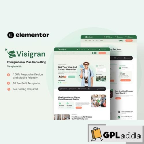 Visigran - Immigration & Visa Consulting Elementor Template Kit