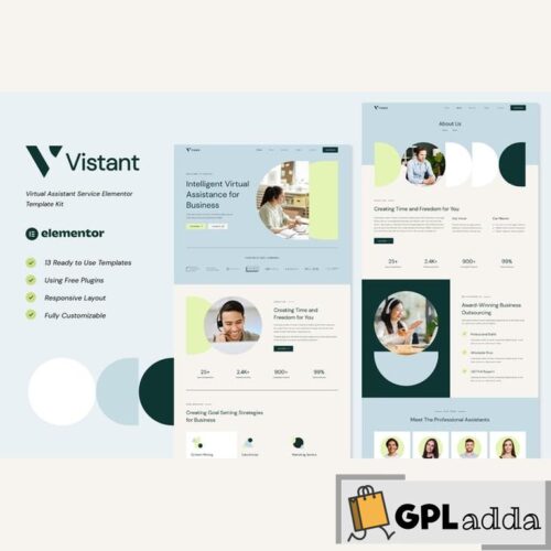 Vistant - Virtual Assistant Service Elementor Template Kit