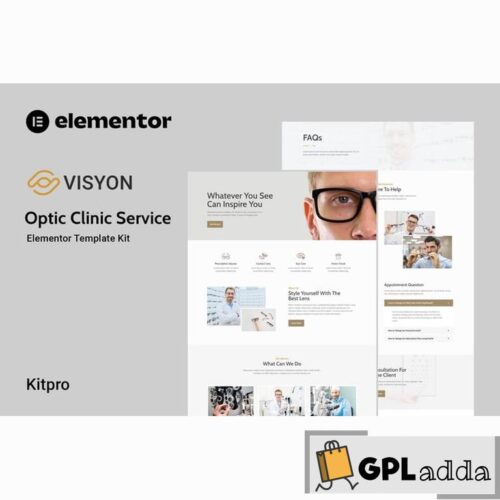 Visyon - Optic Clinic Service Elementor Template Kit