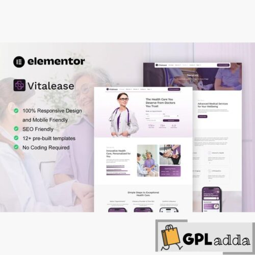 Vitalease - Health Care & Medical Elementor Template Kit