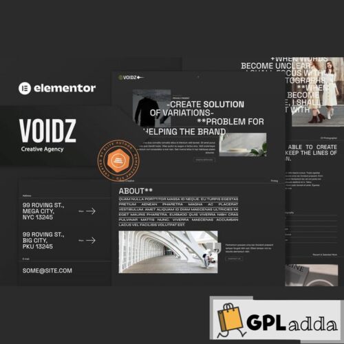 Voidz - Creative Agency Elementor Template Kit