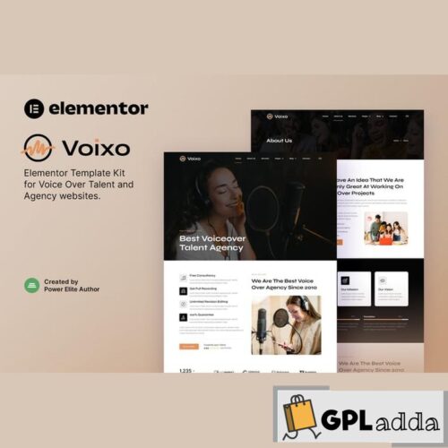 Voixo - Voice Over Talent & Agency Elementor Template Kit